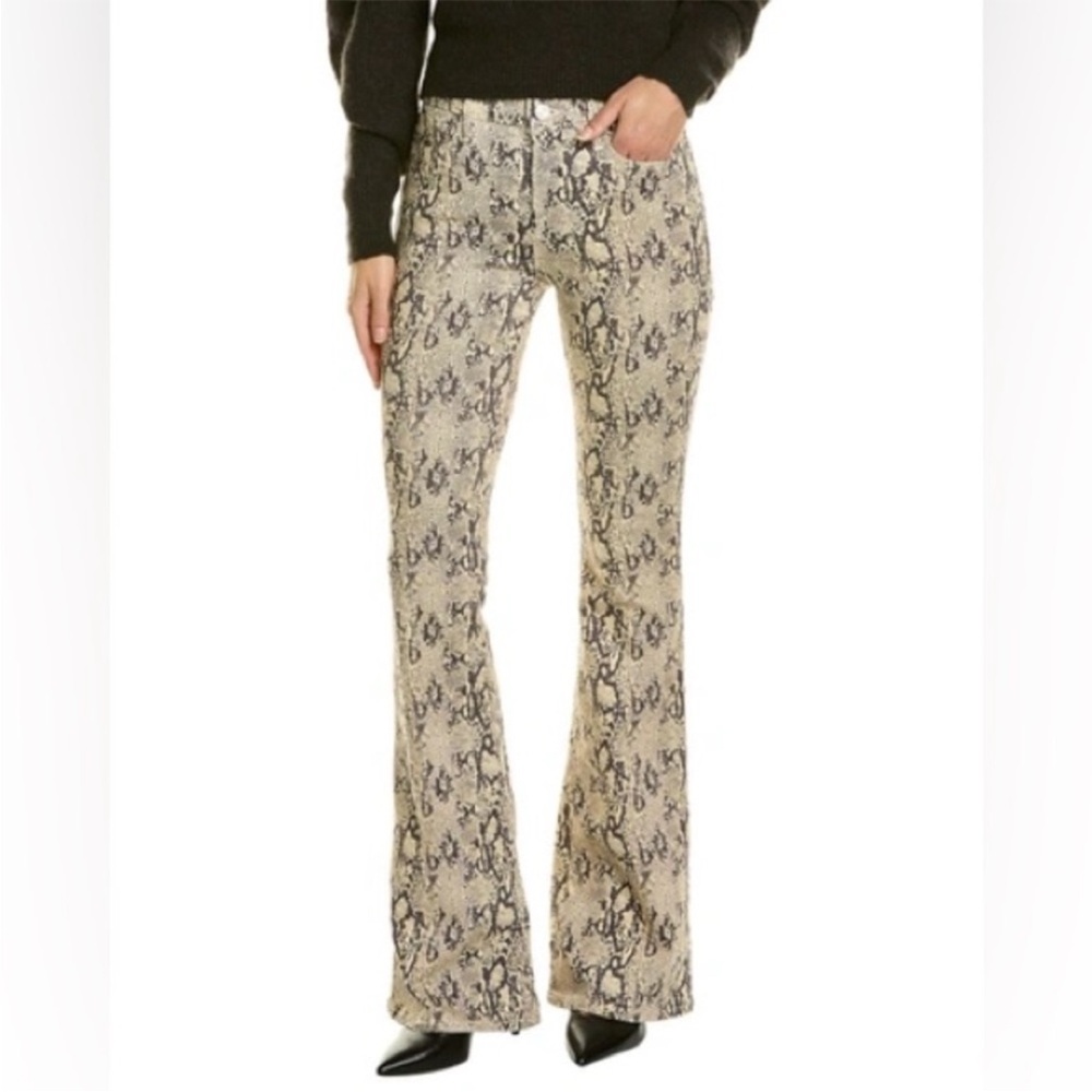 FRAME Le High Flare Snake Print Denim Jean- Size 26